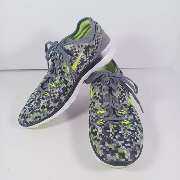 Nike Womens 8.5 Free 5.0 TR FIT 5 Training Shoes Sneaker Black Gray Green Pixel - Picture 2 of 10